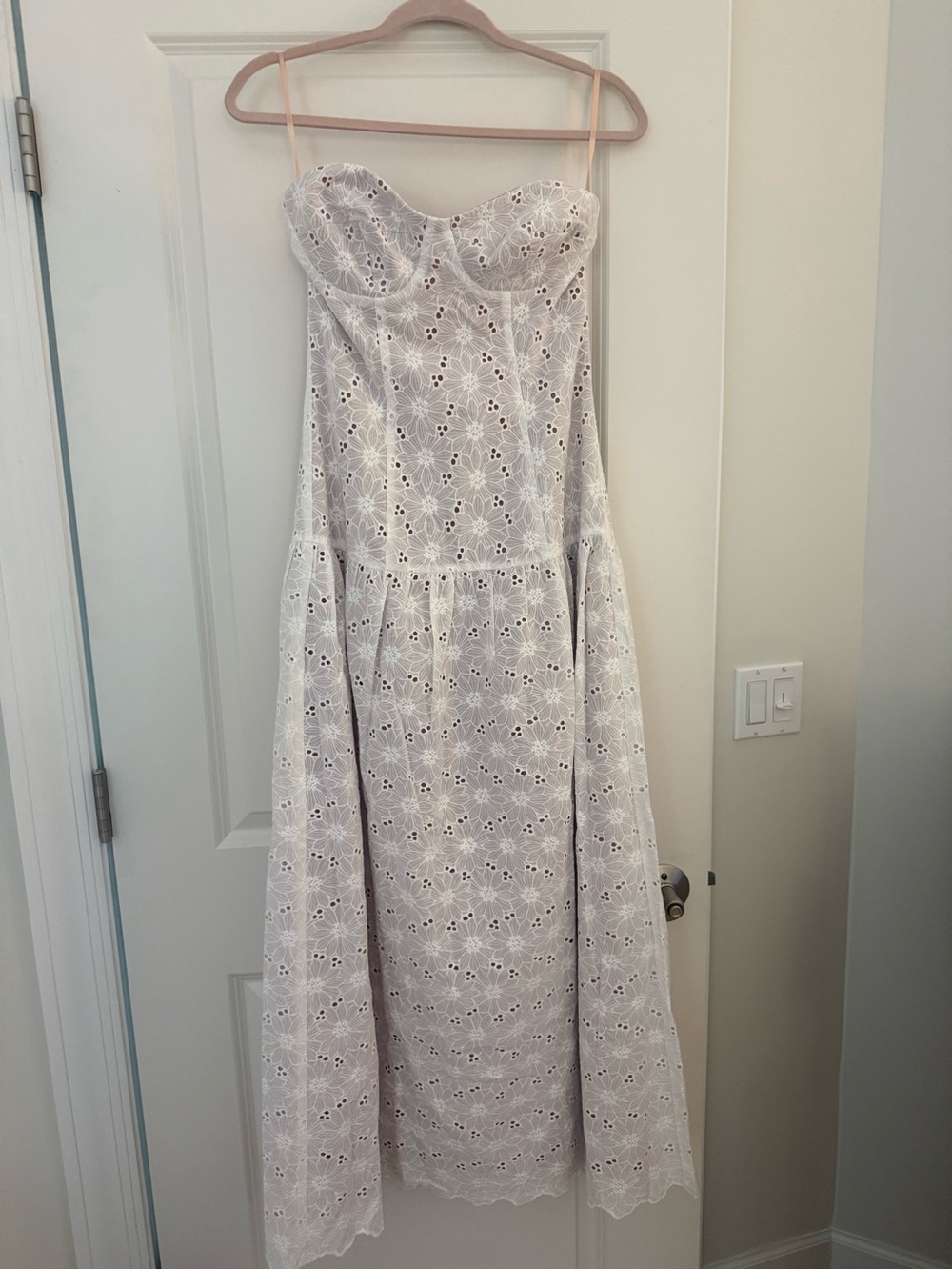 o.p.t. Damaris Strapless White Eyelet Maxi Dress - Picture 4 of 6